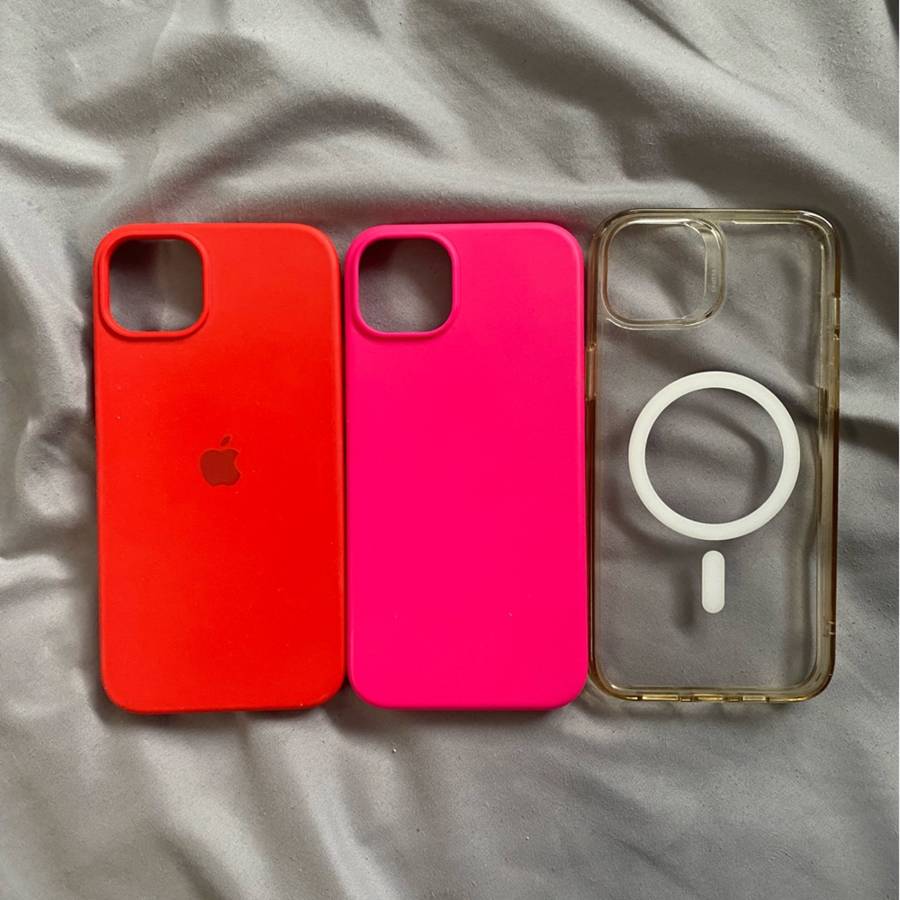 iPhone Cases - Red, Pink, and Clear
